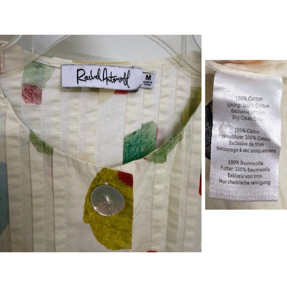 Rachel Antonoff Filthy Martini Olive Print Howard Babydoll Mini Dress M - Picture 4 of 15